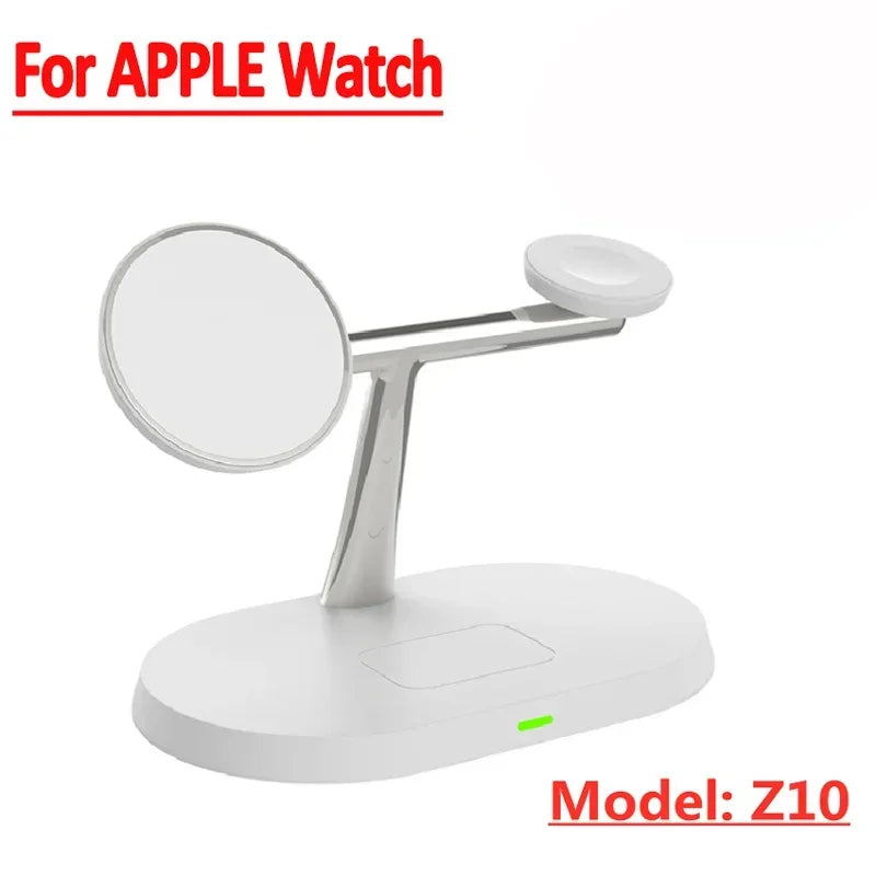 Magnetic Wireless Charger Stand for iPhone 15 14 13 12 Pro Max Apple Watch 9 8 7 Airpods Pro 3 In 1 Fast Phone Charging Sation
